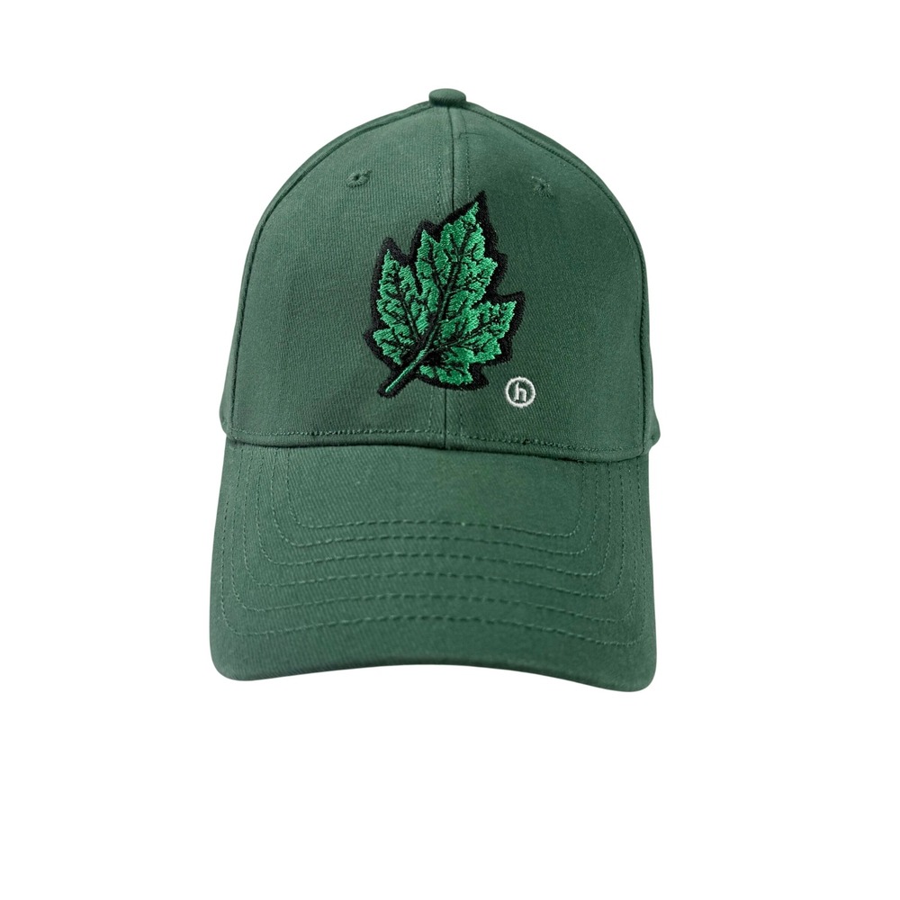Hidden NY Forest Green Embroidered Leaf Logo Baseball Cap Hat Streetwear